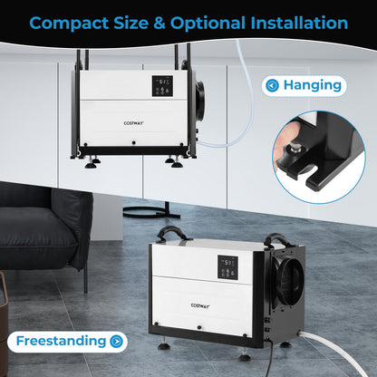 124 Pint Crawl Space Dehumidifier with 3 Modes and 24H Timer