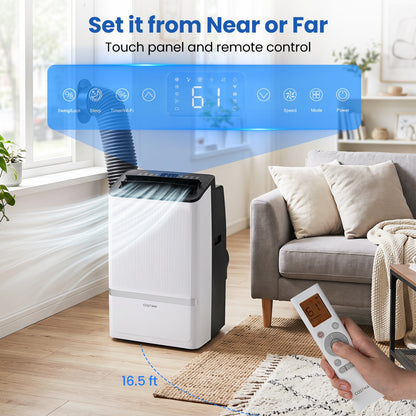 14000 BTU Portable Air Conditioner with WiFi & Dehumidifier