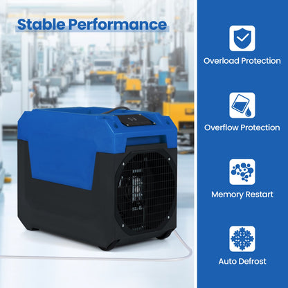 140 Pints Commercial Dehumidifier with Pump and Drain Hose