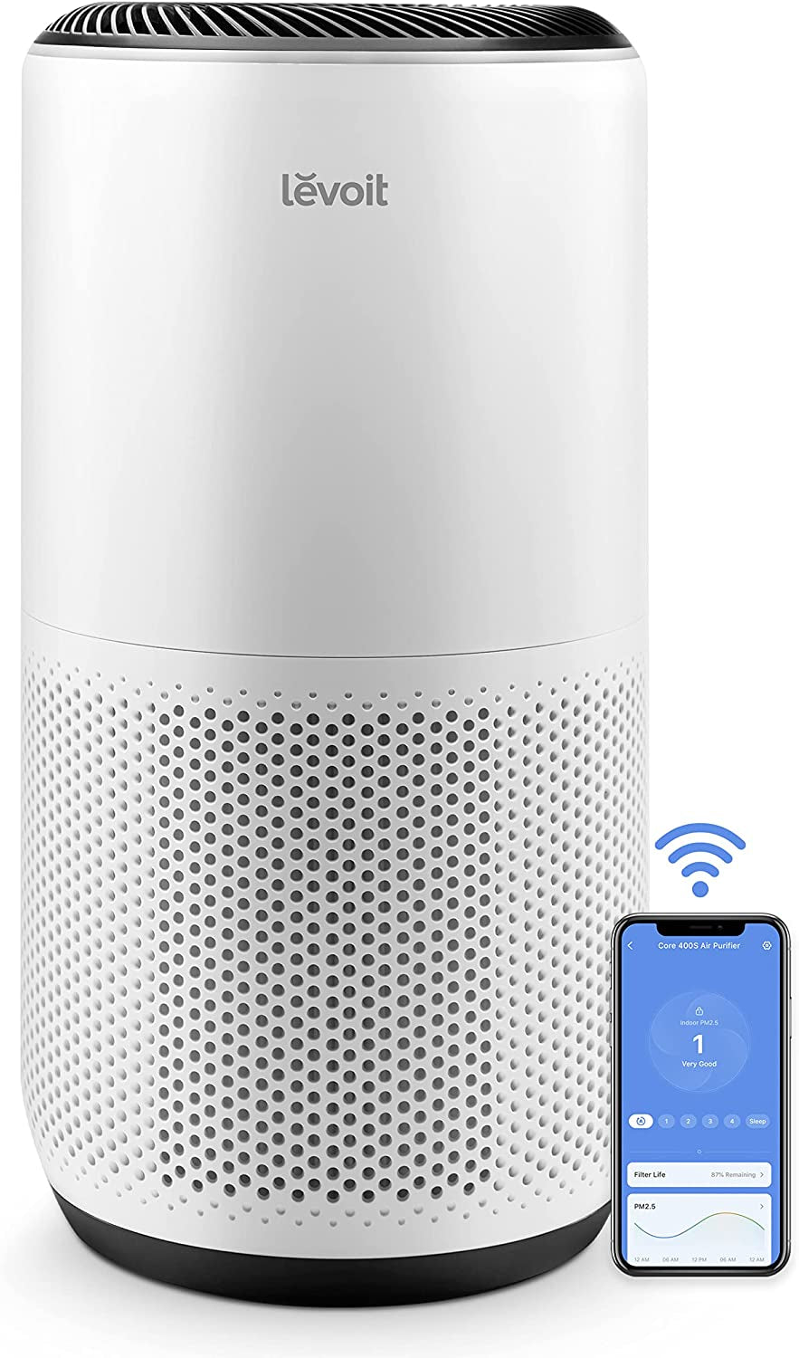 Air Purifiers, 1005 Sq.Ft, White & Air Purifiers for Bedroom Home, HEPA Freshener Filter Small Room Cleaner with Fragrance Sponge, White
