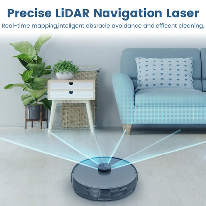 T25+ Robot Vacuum & Mops - Self-Empty, 75-Day Hands-Free, 10,000Pa Suction, Ultrasonic Carpet Detection, 240Min Runtime