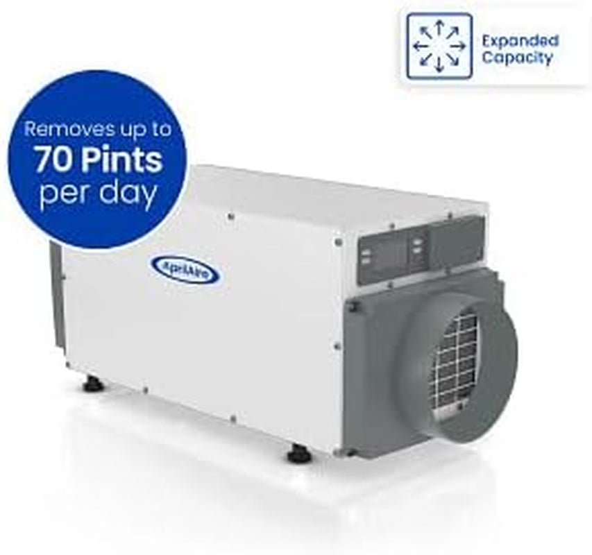 E070 Pro Dehumidifier Bundle - 70 Pint Whole House Dehumidifier - Full Complete Kit - Crawl Spaces, Basements, Whole Homes, Commercial up to 2,800 Sq. Ft - 5 Year Warranty Included
