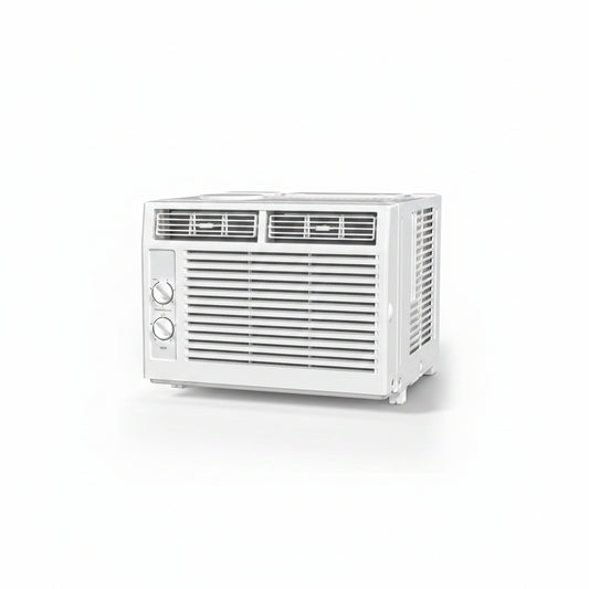 5,000 BTU Small Window Air Conditioner Unit Cool up to 150 Sq.Ft, Window AC Unit with Cool and Fan Mode, Quiet Operation, Adjustable Window Fit, Intuitive Mechanical Controls, White