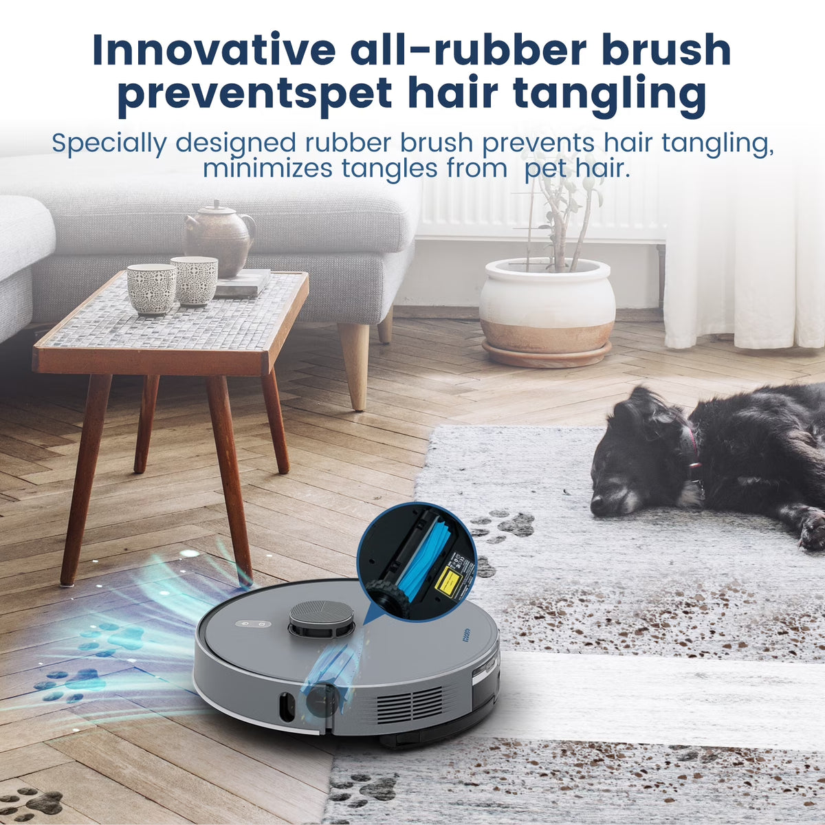 T25+ Robot Vacuum & Mops - Self-Empty, 75-Day Hands-Free, 10,000Pa Suction, Ultrasonic Carpet Detection, 240Min Runtime