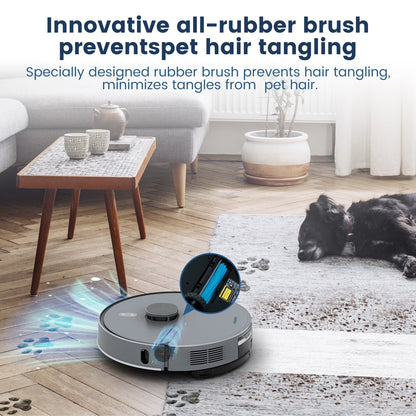 T25+ Robot Vacuum & Mops - Self-Empty, 75-Day Hands-Free, 10,000Pa Suction, Ultrasonic Carpet Detection, 240Min Runtime