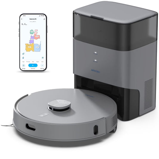 T25+ Robot Vacuum & Mops - Self-Empty, 75-Day Hands-Free, 10,000Pa Suction, Ultrasonic Carpet Detection, 240Min Runtime
