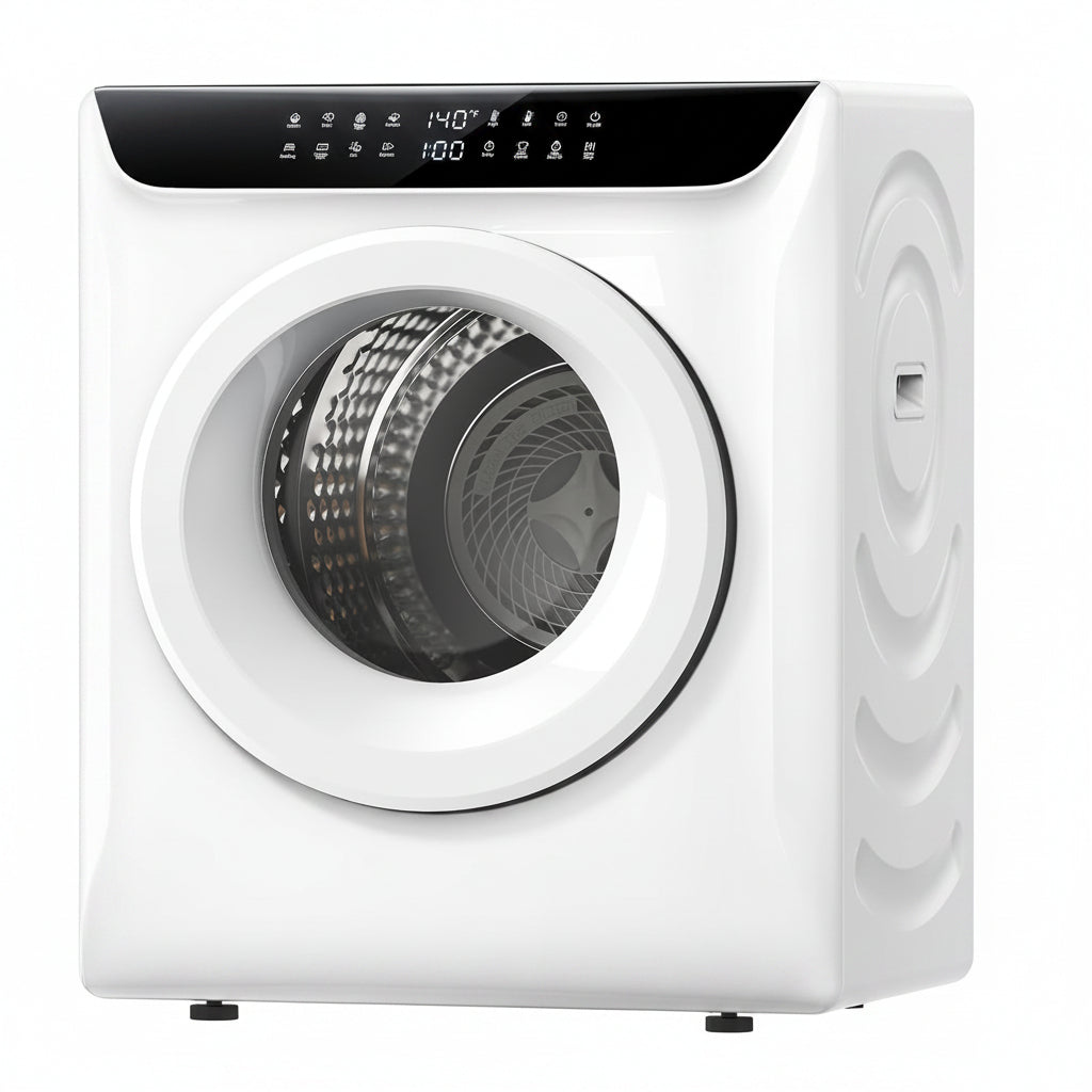 3.5 Cu. Ft. Protable Clothes Dryers with LED Control | Small Electric Dryer Machine for Laundry, 1400W Dryer Machine with 8 Drying Modes, 120V Electric Dryer for Clothes, White