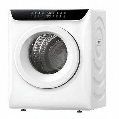 3.5 Cu. Ft. Protable Clothes Dryers with LED Control | Small Electric Dryer Machine for Laundry, 1400W Dryer Machine with 8 Drying Modes, 120V Electric Dryer for Clothes, White