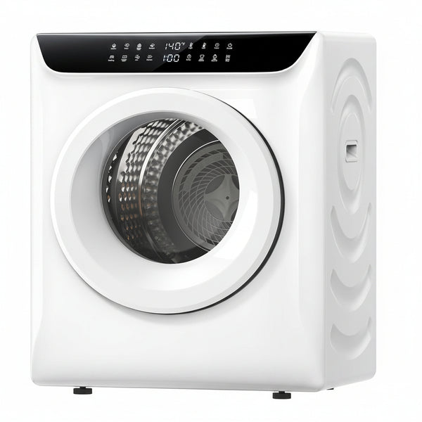 3.5 Cu. Ft. Protable Clothes Dryers with LED Control | Small Electric Dryer Machine for Laundry, 1400W Dryer Machine with 8 Drying Modes, 120V Electric Dryer for Clothes, White