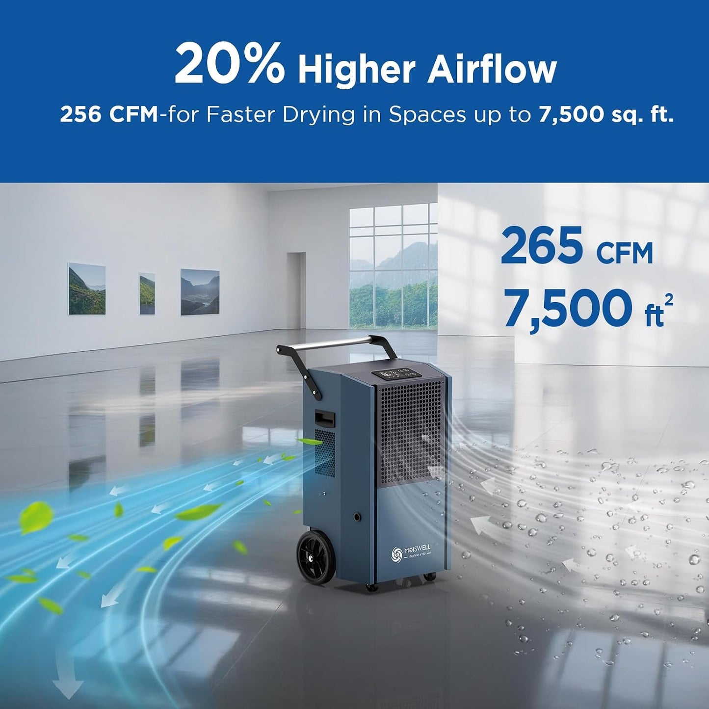 190 Pints Commercial Dehumidifier with Pump Portable | Auto Defrost | Timer | Industrial Heavy Duty Moisture Removal Dehumidifiers for Basement, Powerful Humidity Control for Large Spaces | Auto Drain