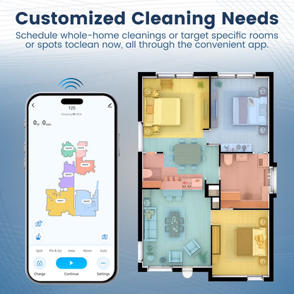 T25+ Robot Vacuum & Mops - Self-Empty, 75-Day Hands-Free, 10,000Pa Suction, Ultrasonic Carpet Detection, 240Min Runtime