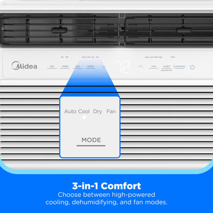 12,000 BTU Window Air Conditioner, Smart Inverter, Cools up to 550 Sq Ft, Wi-Fi and Alexa, White