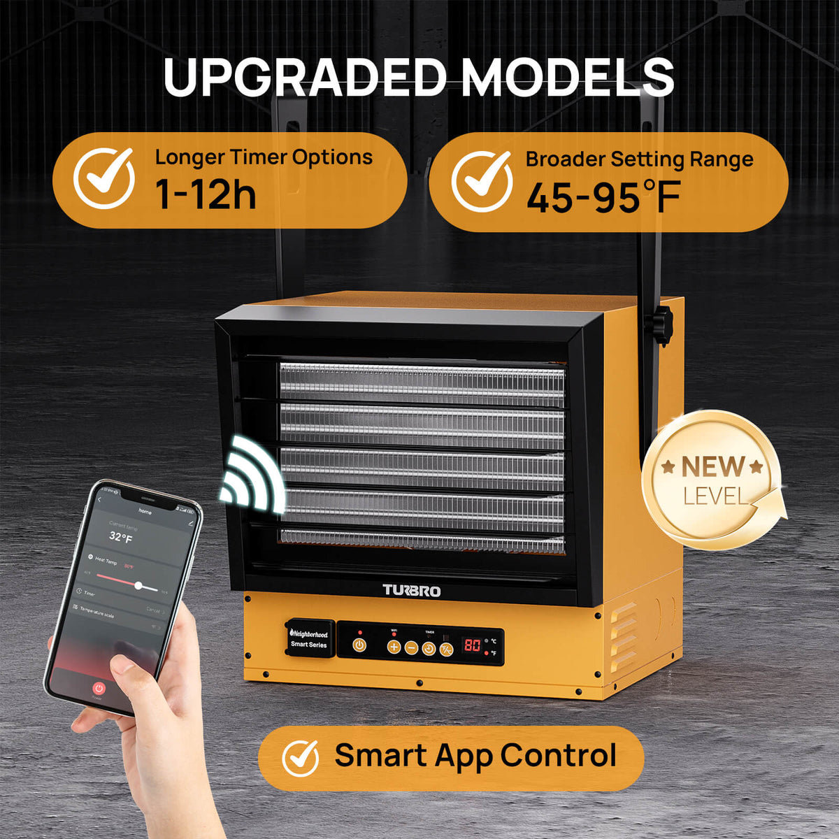 GH10K & GH15K Smart Garage Heater - WiFi Enabled