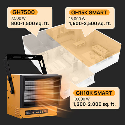 GH10K & GH15K Smart Garage Heater - WiFi Enabled