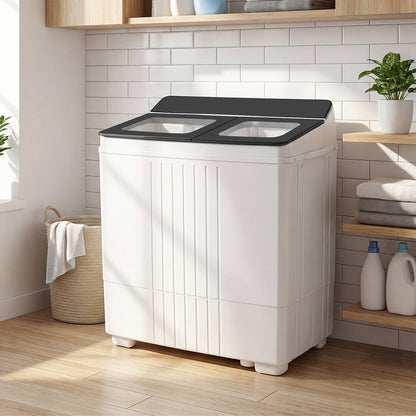Portable Washing Machine with 12 LBS Washer and 8 LBS Spinner Combo for Apartments