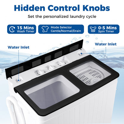 Portable Washing Machine with 18 LBS Washer and 8 LBS Spinner Combo