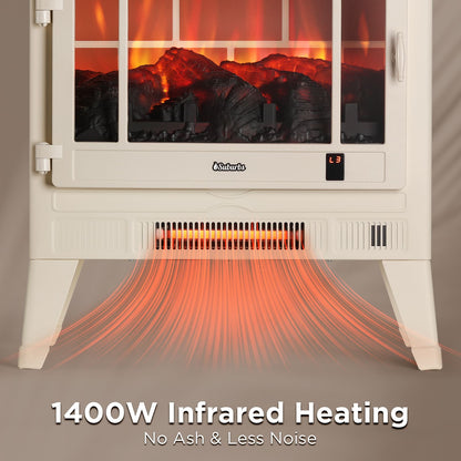 Smart Electric Fireplace Stove Heater, WiFi Enabled