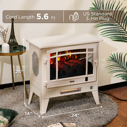 Smart Electric Fireplace Stove Heater, WiFi Enabled
