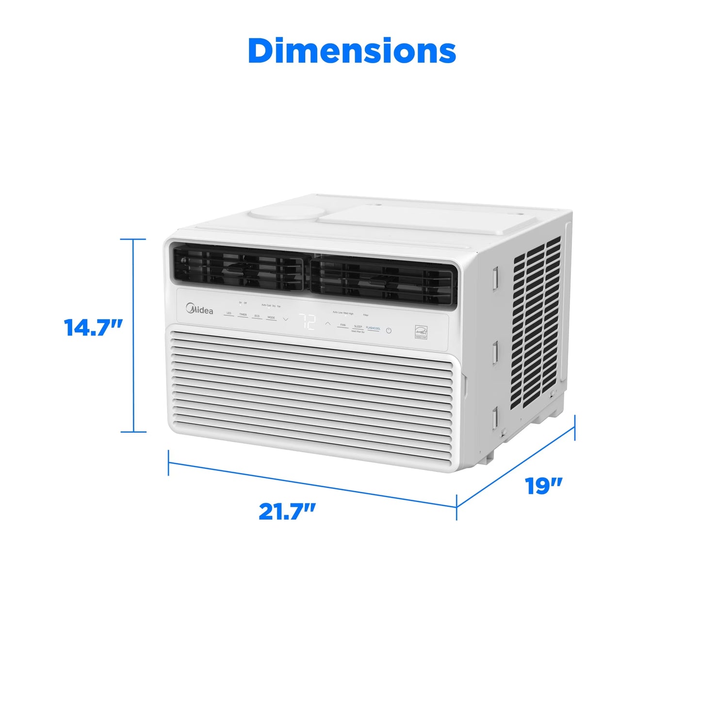 12,000 BTU Window Air Conditioner, Smart Inverter, Cools up to 550 Sq Ft, Wi-Fi and Alexa, White