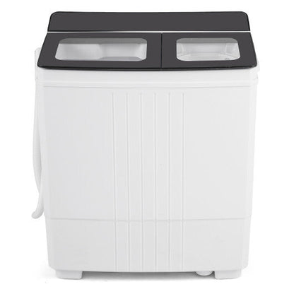 Costway Portable Washing Machine with 12 LBS Washer and 8 LBS Spinner Combo for Apartments-Gray