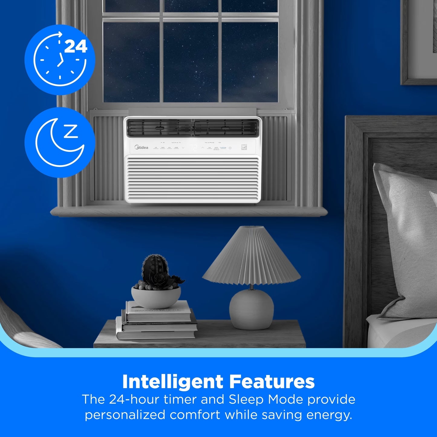 12,000 BTU Window Air Conditioner, Smart Inverter, Cools up to 550 Sq Ft, Wi-Fi and Alexa, White