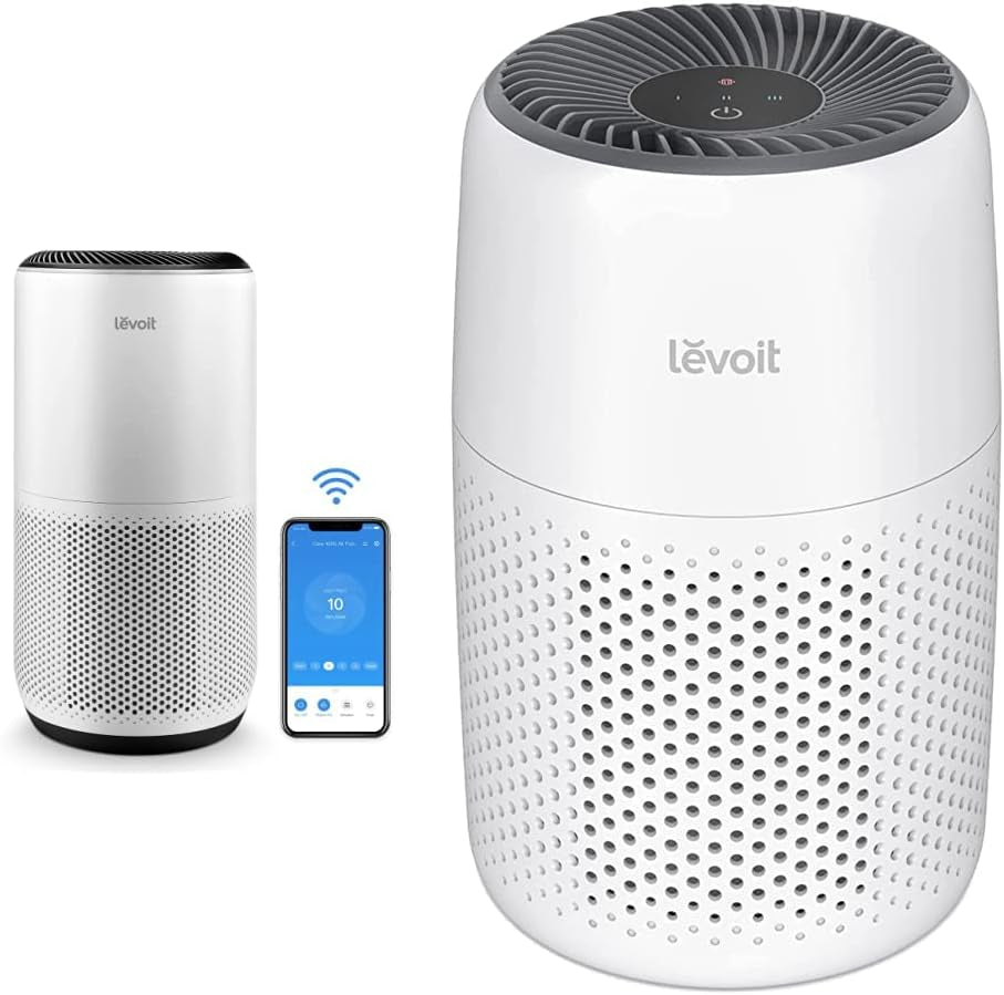 Air Purifiers, 1005 Sq.Ft, White & Air Purifiers for Bedroom Home, HEPA Freshener Filter Small Room Cleaner with Fragrance Sponge, White