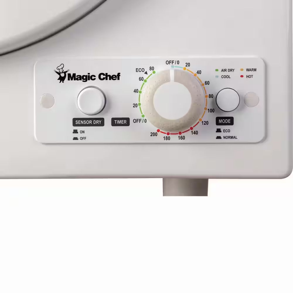 3.5 Cu. Ft. White Compact Electric Dryer